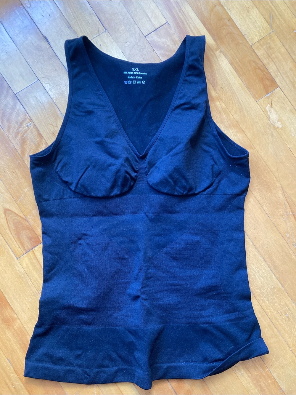 Black Compression Support Tank Top